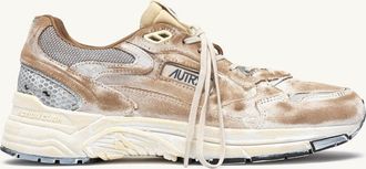 Autry SNEAKERS HYPERWAY SUPER VINTAGE IN SUEDE MILKSHAKE E ARGENTO