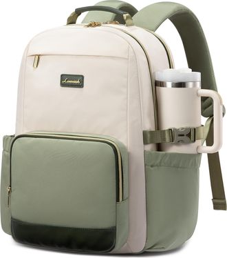 Lovevook Laptop Backpack for Women with Pouch Pocket for Large Capacity Cup,17.3 Inch Backpack Womens Travel Backpack, Waterproof Laptop Computer Bag for Work 