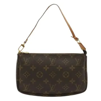 Louis Vuitton Pre-owned Shoulder Bags, female, Brown, Size: ONE SIZE Pre-owned Pochette Accessoires Monogram Clutch Bag