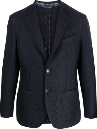 Etro Tie-pattern jacquard blazer - men - Acetate/Viscose/Polyester/Acrylic - 48 - Blue