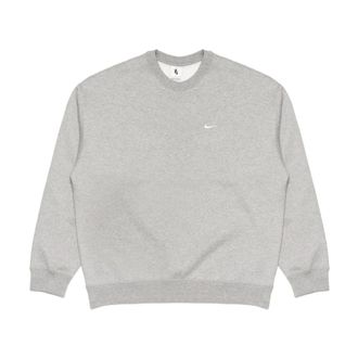 Nike Solo Swoosh Fleece Crew - Heren - Sport - Grijs - Maat: 2XL Fleece