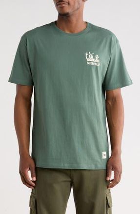 CAT Relaxed Work Together Cotton Graphic T-Shirt in Duck Green at Nordstrom Rack, Size Medium