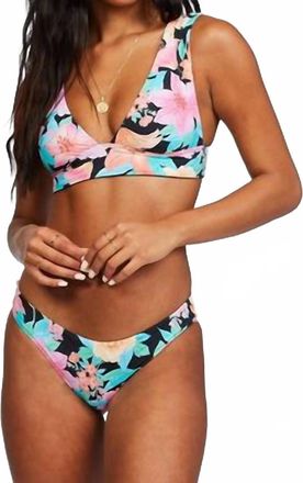 Billabong Tropic Time Reversible Lowrider Bikini Bottom In Multi