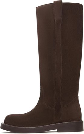 Cesare Gaspari Klassieke leren kniehoge laarzen Ari - Dames - Hoge Laarzen - Bruin - 39 EU - Leer - Schoenen