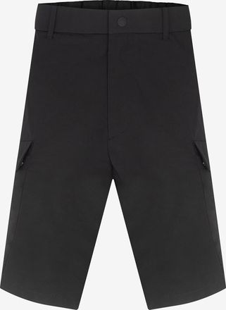 Moncler Cargo-Bermudashorts aus technischer Popeline Matt Black