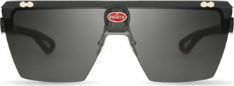 Bugatti Mens 42 mm Black Sunglasses