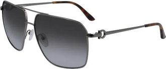 Ferragamo Grey Gradient Navigator Mens Sunglasses SF238S 069 62