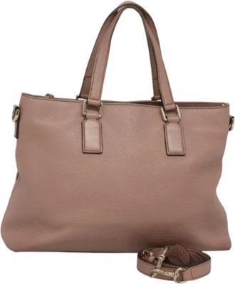 Gucci Pre-owned Leather gucci-bags - Dames - Vintage Shopper - Roze - ONE Size - Leer - Vintage