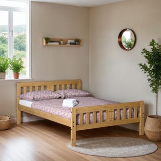 Seconique Rio 46 Double Bed in Natural