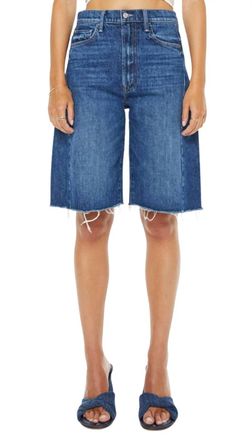 Mother Half Pipe Bermuda Fray Shorts In Did You Bring Me Anything