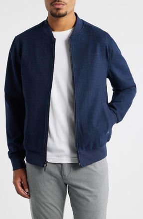 Robert Barakett Henrik Lightweight Baseball Jacket in Navy at Nordstrom, Size Small