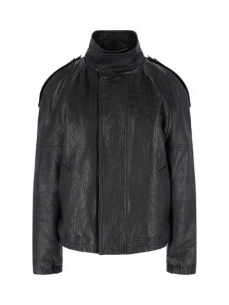 Saint Laurent Giacca In Pelle Di Agnello