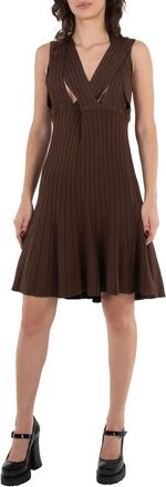Y / Project Y / Project Brown Braided Neck Knit Dress, Brand Size 38 (US Size 6)