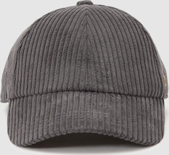 Reiss Grey Cotton Corduroy Baseball Cap