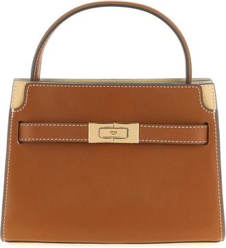 Tory Burch Lee Radziwill Petite Double Bag - Dames - Handtassen - Bruin - ONE Size - Tassen