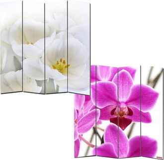 Hhg Hhg - Nunca Usado] Biombo Separador De Ambientes M68, 180x160cm, Orqu&iacute;dea
