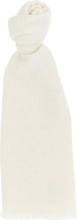 Brunello Cucinelli White Diamante Solid Scarf