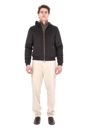 Moorer Baby Cashmere Down-Padded Wool-Cashmere Bomber Jacket