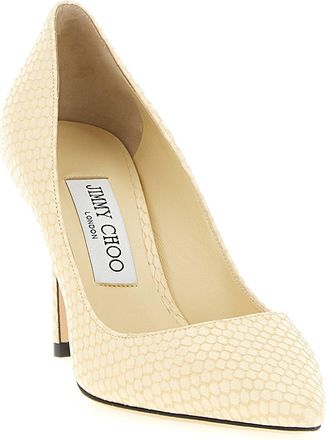 Jimmy Choo London Womens Romy Pump Yellow Leather Polyester Spandex