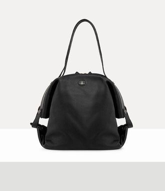 Vivienne Westwood Mara Large Holdall Aniline Leather Black-gunmetal