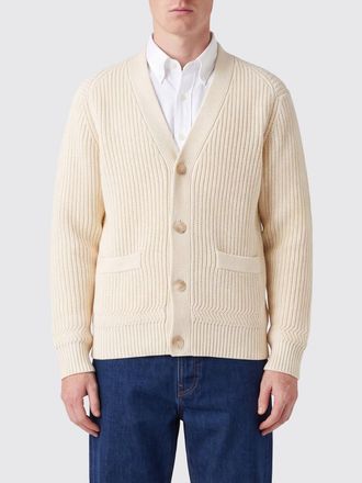 Sebago V-Neck Wool Blend Cardigan with Patch Pockets