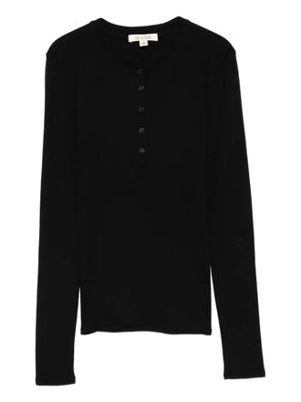 Nili Lotan button-fastening polo top - Black
