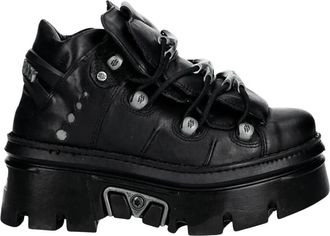 New Rock M-Wall Platform Sneakers - Dames - Winterlaarzen - Zwart - 41 EU - Leer - Schoenen