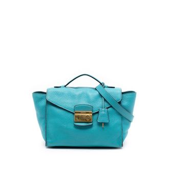 Prada Pre-owned Prada Vitello Daino Sound Lock Satchel Ladies 5DN897L7FIMGG7FD