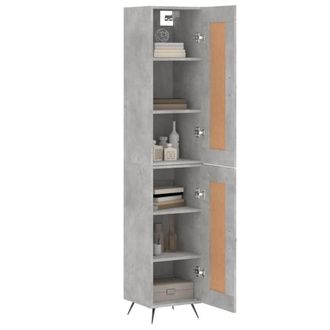 Berkfield Home Highboard Concrete Grey 34.5x34x180 cm Engineered Wood