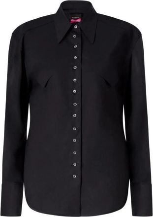 Pinko Maggiolino Shirt - Dames - Overhemden - Zwart - S - Katoen - Overhemden