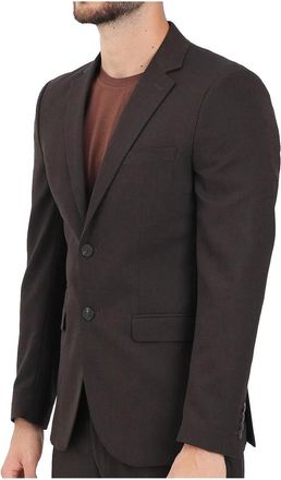 Selected Jassen, Heren, Bruin, 5Xl, Wol, Giacca Sfiancata