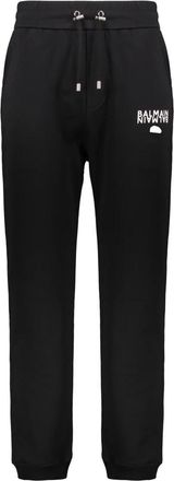 Balmain Sportbroek met Verstelbare Taille - Heren - Sweatpants - Zwart - XL - Katoen - Broeken