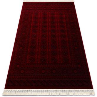 RugsX Rugsx - Orient 6889 Alfombra Burdeos / Negra Buchara, Marco, Oriental, Con Flecos Red 200x290 Cm