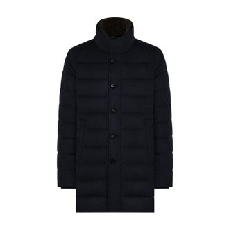 Duno Orlando F Lange Donsjas - Heren - Jassen - Blauw - Maat: XL Zijde