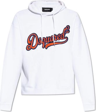 Dsquared2 Sweatshirts & Hoodies - Heren - Hoodies - Wit - 3XL - Katoen - Hoodies & sweatvesten
