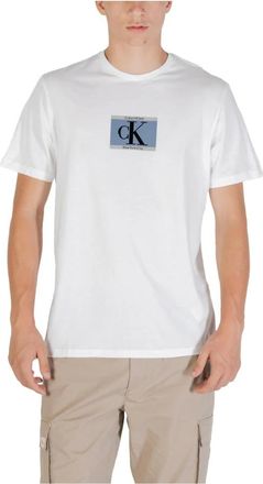 Calvin Klein Hombre, Camisetas, Blanco, Talla: L