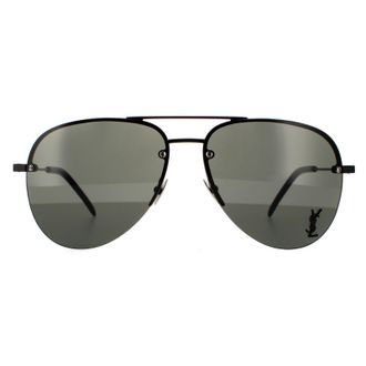 Saint Laurent Aviator Black Grey SL CLASSIC 11 M Sunglasses