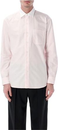 Salvatore Piccolo Alberto Striped Shirt - Heren - Casual Overhemden - Roze - 2XL - Katoen - Overhemden