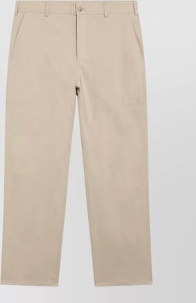 Loro Piana dustin cotton trousers straight leg belt loops