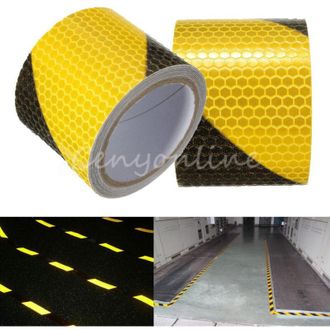 Trade Shop Trade Shop - 40 Metri Nastro Adesivo Catarifrangente Auto Camion Giallo Alta Visibilit&agrave;