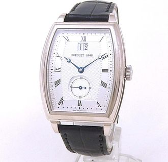 Breguet Pre-owned Breguet Heritage Big Date Silver Dial Mens Watch 5480BB/12/996