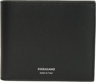 Ferragamo Black Leather Wallet (Bi-Fold) (Pre-Owned)