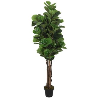 vidaXL Higuera De Hojas De Viol&iacute;n Artificial 134 Hojas Verde 80 Cm Vidaxl