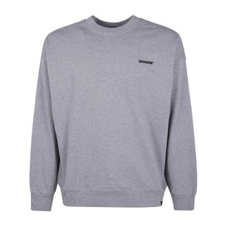Barrow Barrow, Hoodies & sweatvesten, Heren, Grijs, M, Logo Crewneck Sweatshirt