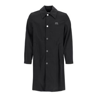 Ami Nylon en Katoen Unisex Autojas - Heren - Mantel - Zwart - L - Katoen - Jassen