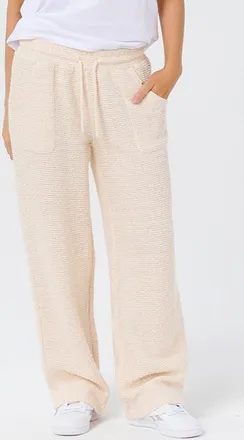 Rip Curl Cala Nights Textured Wide Leg Pants in Natural at Nordstrom, Size Xx-Large