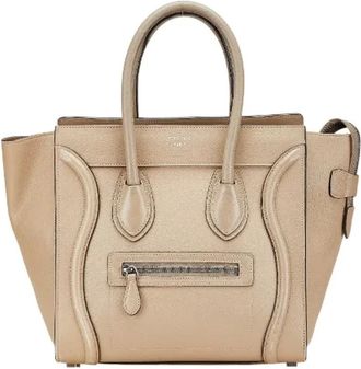 Celine Pre-owned Handbags, female, Beige, Size: ONE SIZE Pre-owned Leather handbags