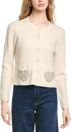 CeCe by Cynthia Steffe Rhinestone Heart Pocket Cardigan