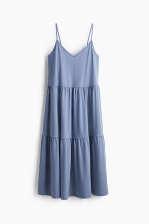 H&M Gestuftes Tr&auml;gerkleid - Taubenblau