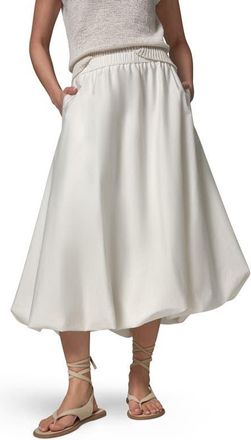 DKNY Stretch Poplin Bubble Skirt in Cream at Nordstrom, Size X-Large